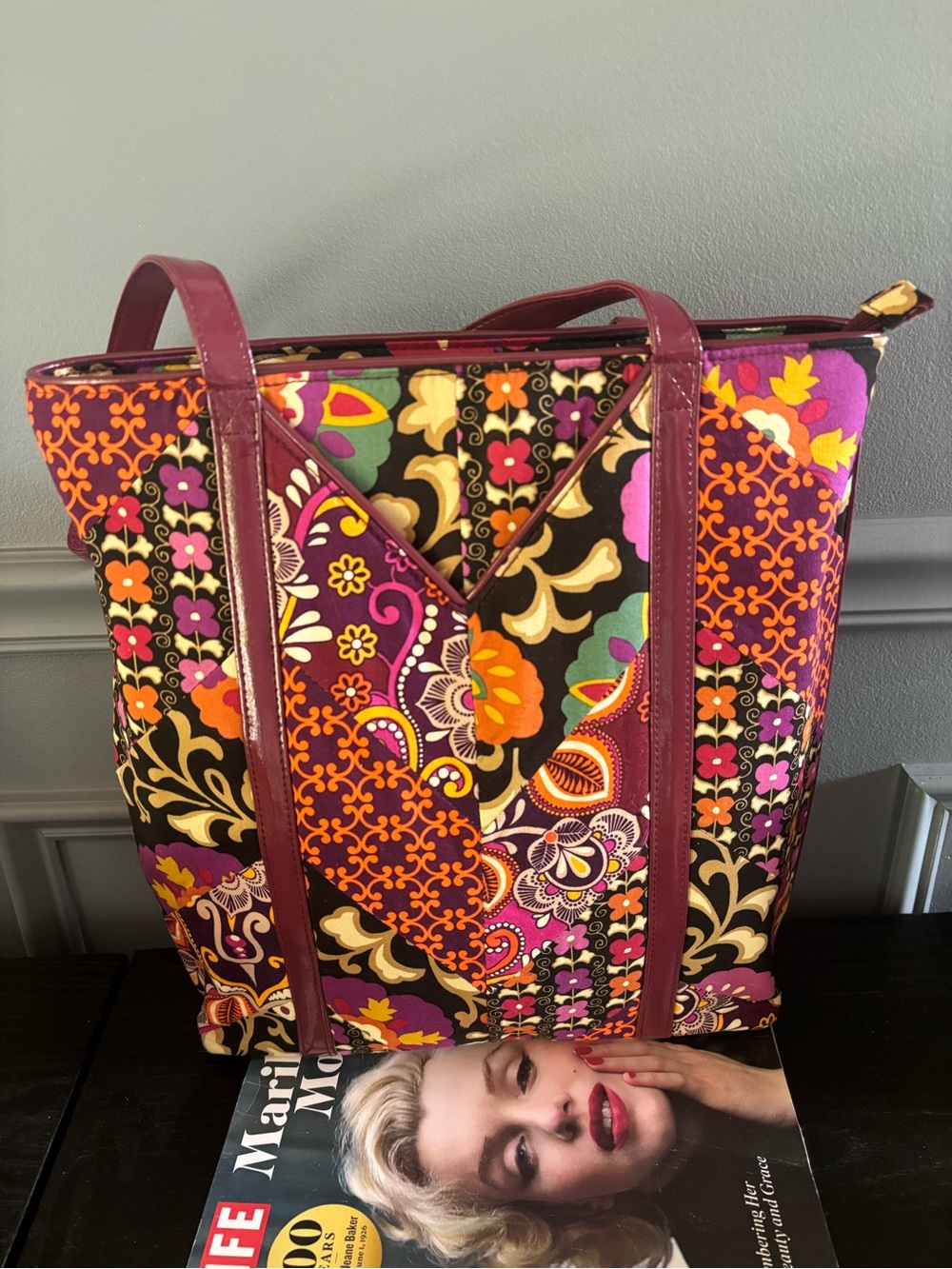 2011 Vera Bradley Suzani Patent Leather Tote